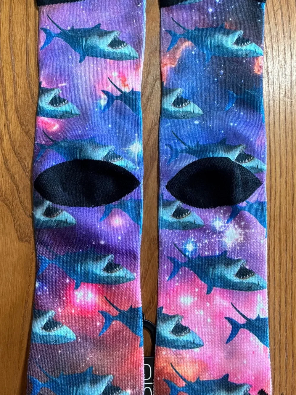 ODD SOX KNIT SOCKS SHARKS IN SPACE UNISEX FITS MEN’S SIZE 6-13  PURPLE  NIP